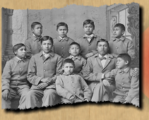 Students at the Carlisle Indian Industrial School. 